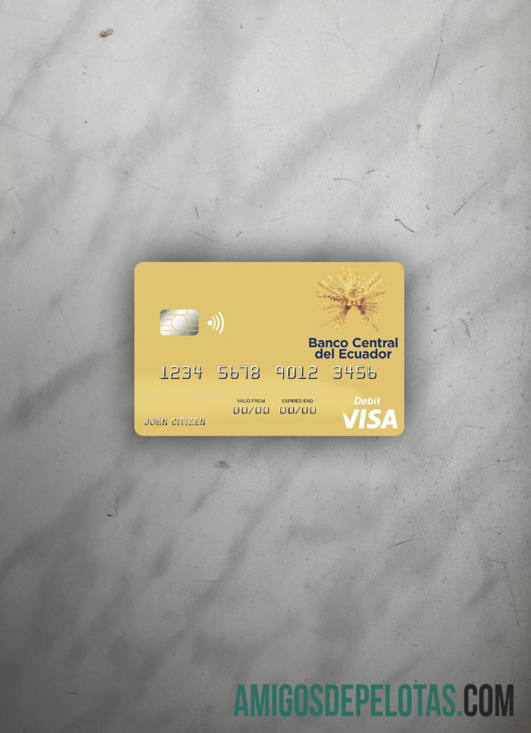 São Tomé e Príncipe Banco Equador Cartão de Débito Visa Photolook Front exemplo real